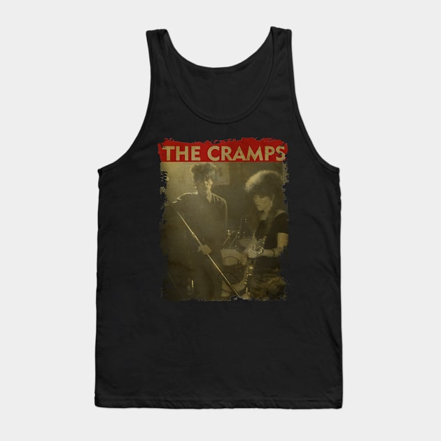 TEXTURE ART-The Cramps 1982 - RETRO STYLE Tank Top by ZiziVintage